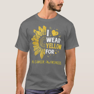 Zonnebloem I Draag gele botkanker Awarene T-shirt