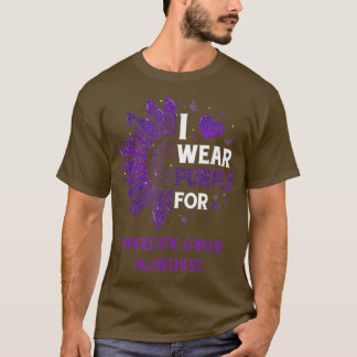 Zonnebloem I Draag Paars lintpancreaskanker A T-shirt