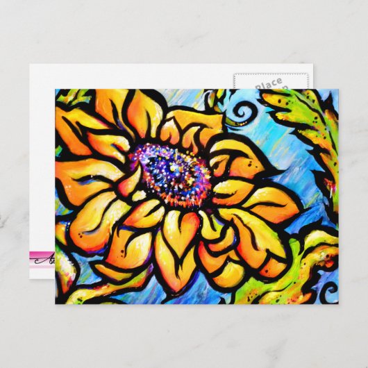 Zonnebloem II Briefkaart (Voorkant / Achterkant)