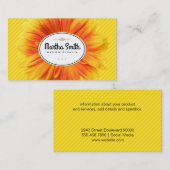 Zonnebloem II | Gele strepen Visitekaartje (Voorkant / Achterkant)