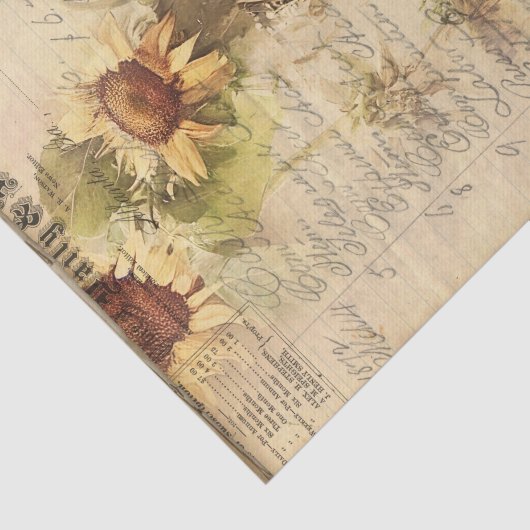  Zonnebloem III Tissuepapier (Detail)