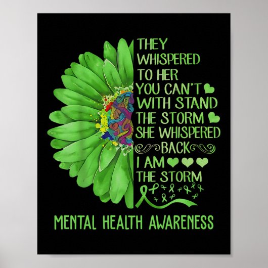 Zonnebloem Ik ben de geestelijke gezondheidsvoorli Poster (Voorkant)