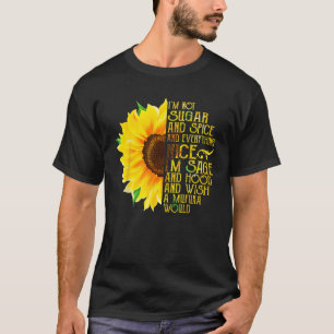 Zonnebloem ik ben geen suiker, specerijen en alles t-shirt