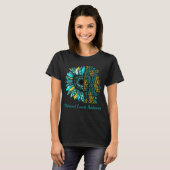 Zonnebloem Ik ben het Storm Peritoneale Kanker T-shirt (Voorkant volledig)