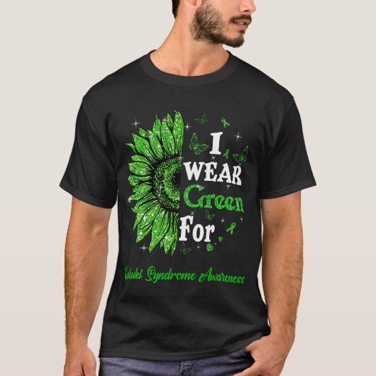 Zonnebloem Ik Draag groen voor Kabukisyndroom T-shirt (Voorkant)