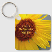 Zonnebloem ik draag mijn zon met mij persoonlijk sleutelhanger (Voorkant)