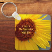 Zonnebloem ik draag mijn zon met mij persoonlijk sleutelhanger (Voorkant)