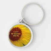 Zonnebloem Ik draag mijn zonneschijn bij mij Sleutelhanger (Voorkant)