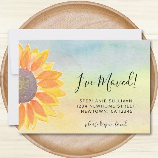 Zonnebloem Ik heb kleurrijke bewegende aankondigin Aankondiging