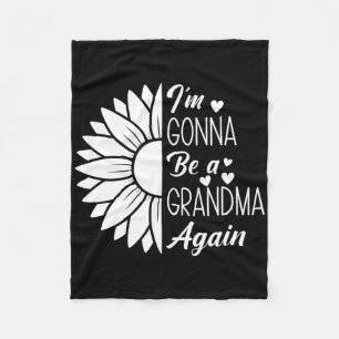 Zonnebloem Ik word weer oma Mot Fleece Deken