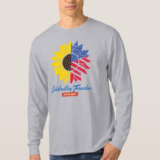 Zonnebloem Illustratie 4 juli T-shirt (Voorkant)