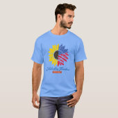 Zonnebloem Illustratie 4 juli T-shirt (Voorkant volledig)