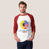 Zonnebloem Illustratie 4 juli T-shirt (Voorkant volledig)