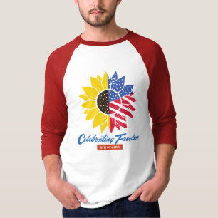 Zonnebloem Illustratie 4 juli T-shirt