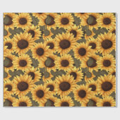 zonnebloem illustratie All Over Print Cadeaupapier (Vlak)