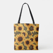  zonnebloem illustratie All Over Print Tote Bag (Achterkant)
