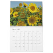 zonnebloem in blauwe hemel kleurrijke zomer bloese kalender (Mar 2026)