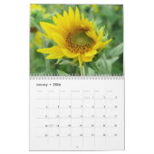 zonnebloem in blauwe hemel kleurrijke zomer bloese kalender (Jan 2026)