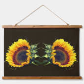 Zonnebloem in de Abstracte zonnebloem Hangend Wandkleed (Voorkant)
