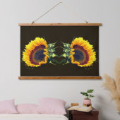Zonnebloem in de Abstracte zonnebloem Hangend Wandkleed (Slaapkamer)