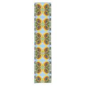 Zonnebloem in de Abstracte zonnebloem Korte Tafelloper (Voorkant)