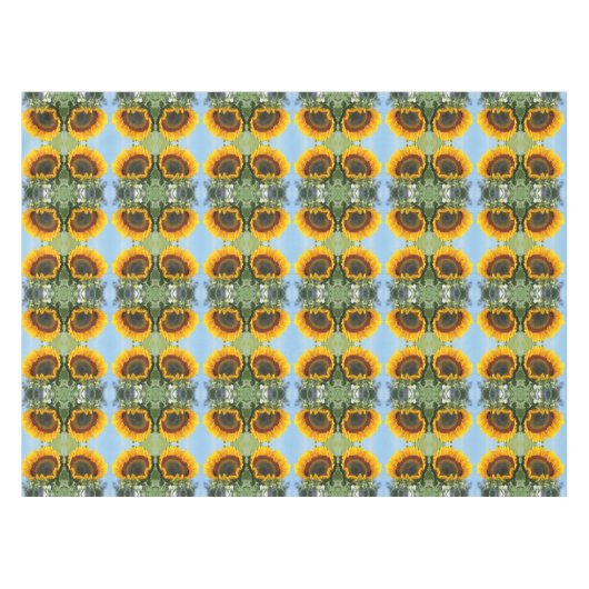 Zonnebloem in de Abstracte zonnebloem Tafelkleed (Voorkant (Horizontaal))