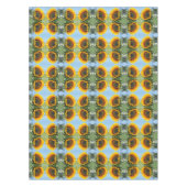 Zonnebloem in de Abstracte zonnebloem Tafelkleed (Voorkant)