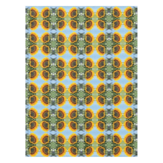 Zonnebloem in de Abstracte zonnebloem Tafelkleed (Voorkant)