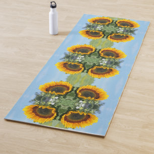 Zonnebloem in de Abstracte zonnebloem Yogamat