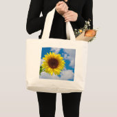 Zonnebloem in de hemel grote tote bag (Voorkant (product))