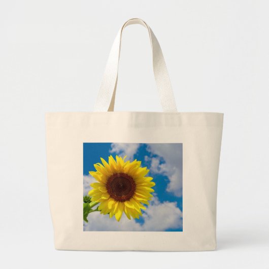 Zonnebloem in de hemel grote tote bag (Voorkant)