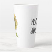 Zonnebloem in de ochtendzon - Rustige Waterverf Latte Mok (Voorkant)