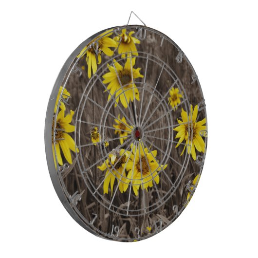 Zonnebloem in de Rocky Mountain Dartbord (Voorkant Links)