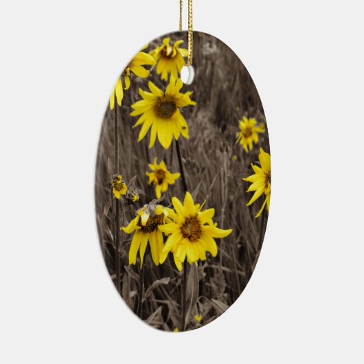 Zonnebloem in de Rocky Mountain Keramisch Ornament (Rechts)