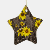 Zonnebloem in de Rocky Mountain Keramisch Ornament (Rechts)