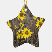 Zonnebloem in de Rocky Mountain Keramisch Ornament (Links)