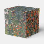 Zonnebloem in de tuin Gustav Klimt art nouveau Bedankdoosjes (Achterkant)