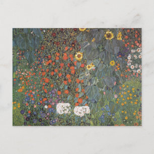 Zonnebloem in de tuin Gustav Klimt art nouveau Briefkaart