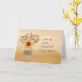 Zonnebloem in de Vase van de Friends Thanksgiving Kaart (Gele Bloem)