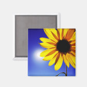 Zonnebloem in de Zonnemagent Magneet (Voorkant / Achterkant)