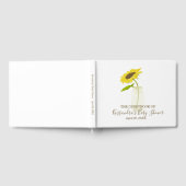 Zonnebloem in een Mason Jar Baby shower gastenboek (Volledig)
