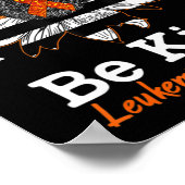 Zonnebloem in een Oranje ribbon Kindness Leukemie Poster (Hoek)