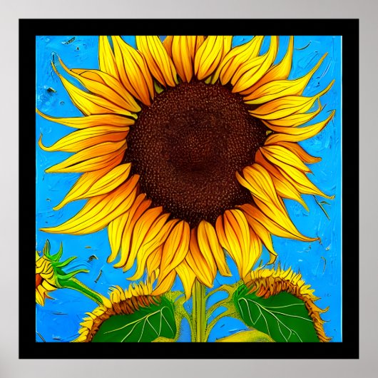 Zonnebloem in het Franse Land Poster (Voorkant)