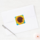 Zonnebloem in het Franse Land Vierkante Sticker (Envelop)