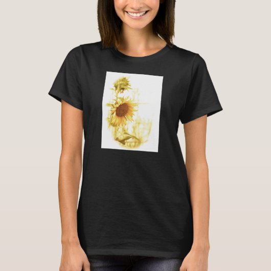  zonnebloem in het licht t-shirt (Voorkant)