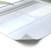 Zonnebloem in het raam poster (Hoek)