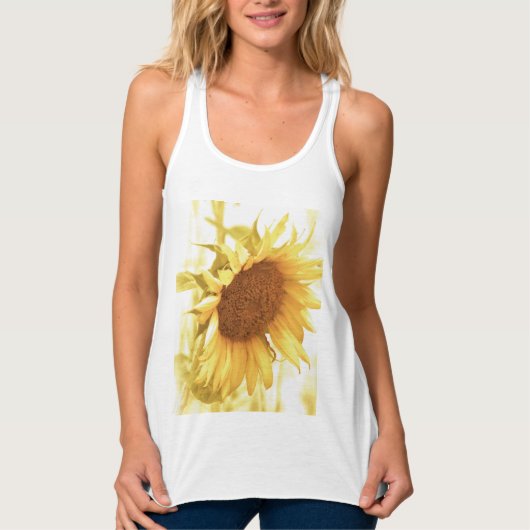 Zonnebloem in het T-shirt of de tank (Voorkant)