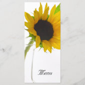 Zonnebloem in het Witte Weddenschap Menu (Voorkant)