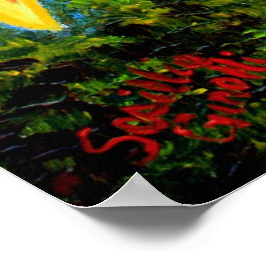 Zonnebloem in het zonlicht poster (Hoek)