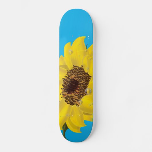 Zonnebloem in het zonlicht skateboard (Voorkant)